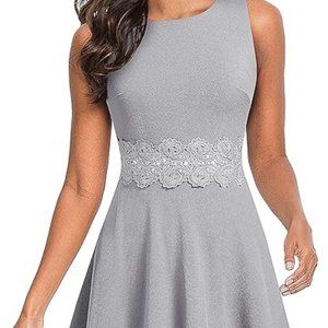 Women's Cocktail A-Line Embroidery Dress